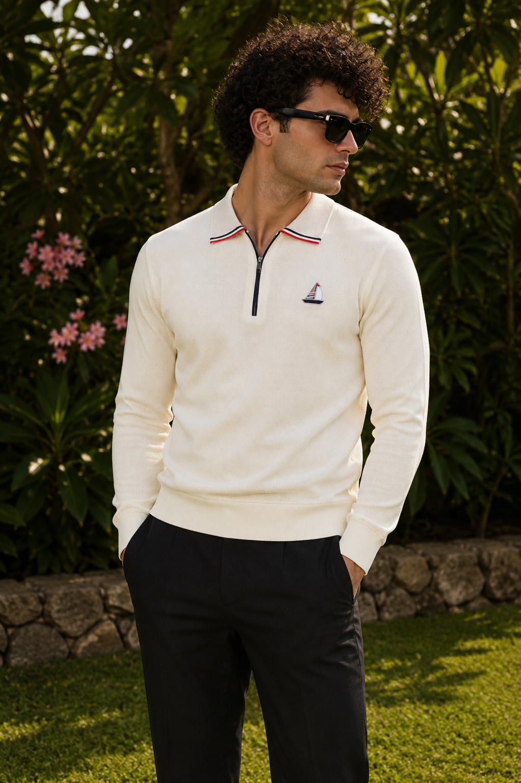 Goamen Voyager Elite Quarter-Zip Polo –T-shirt