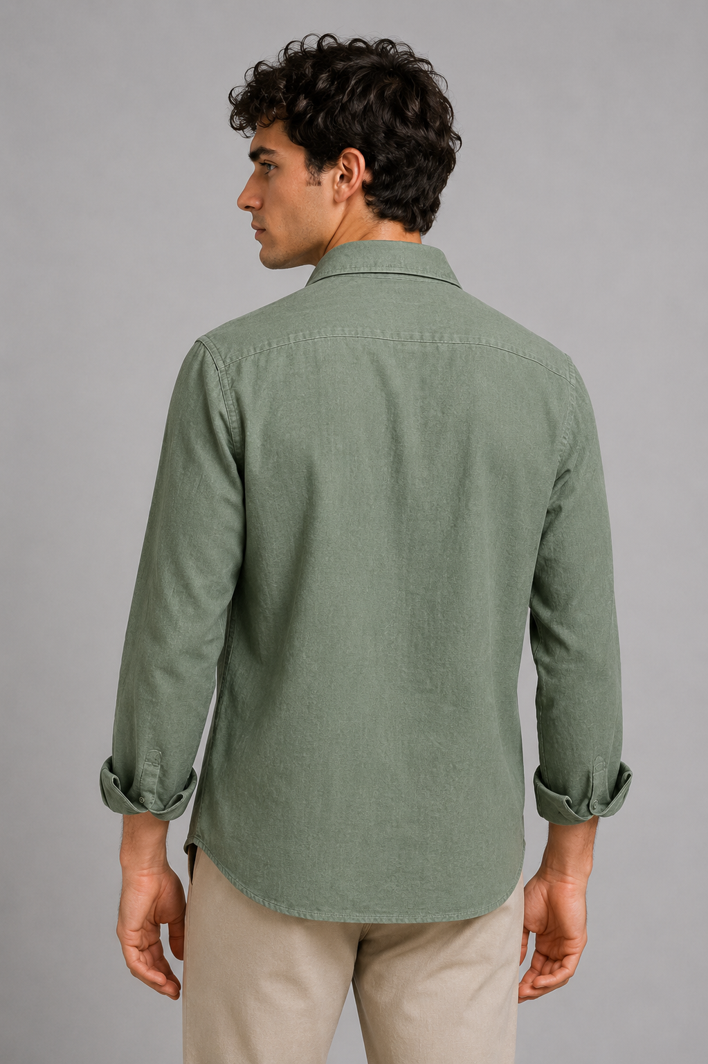 Riviera Woodland Bird Embroidered Shirt – Forest Green