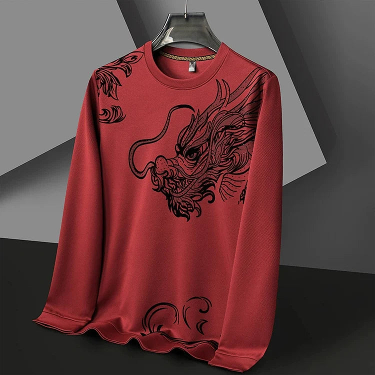 Imperial Dragon Embellished Full Sleeve T-Shirt