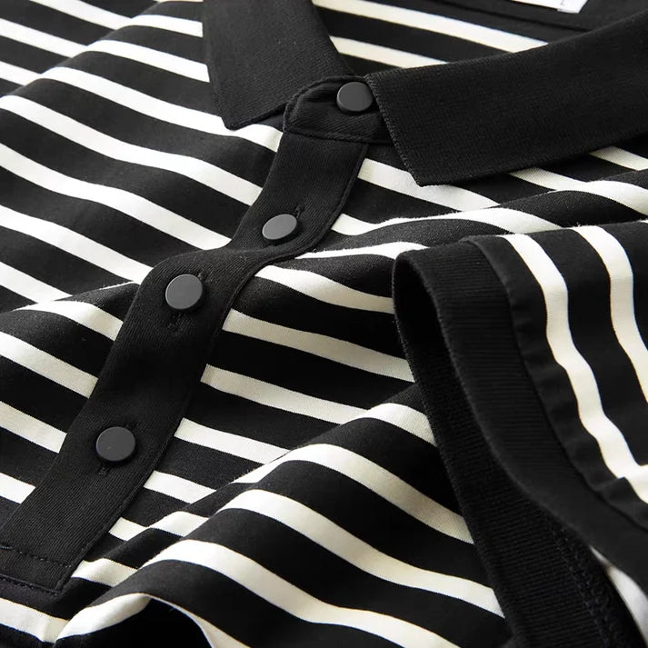 Goamen Men's Premium Striped Polo T-Shirt