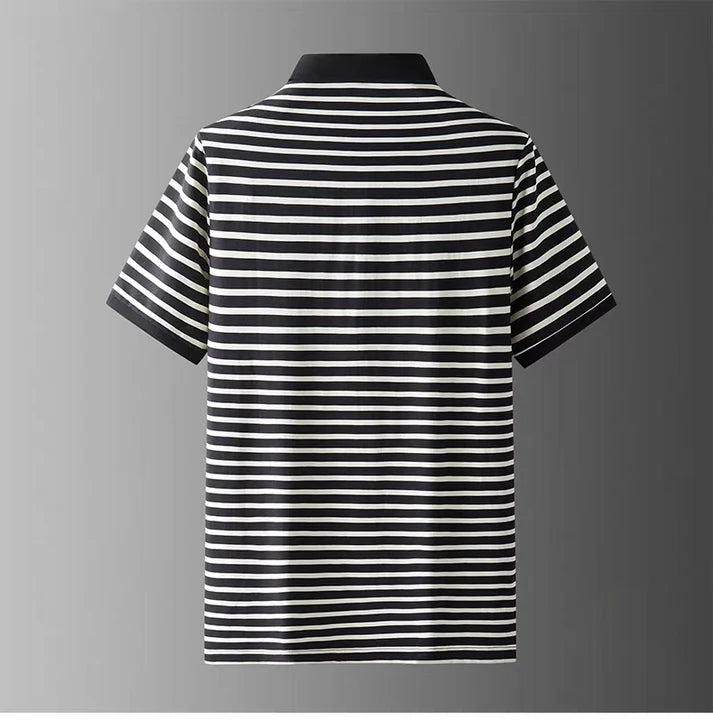 Goamen Men's Premium Striped Polo T-Shirt