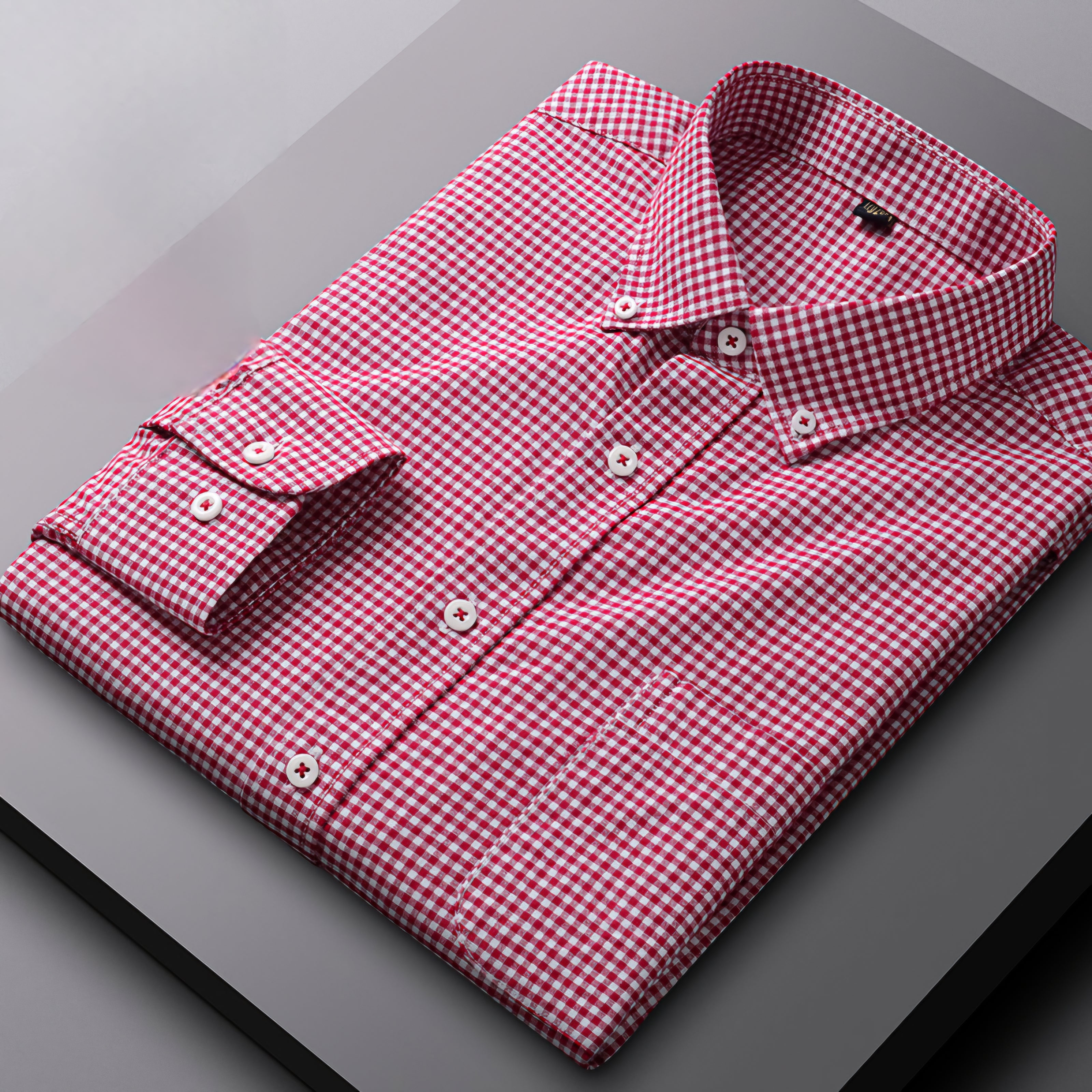 Men's Red Checked Full Sleeve Shirt - Goamen