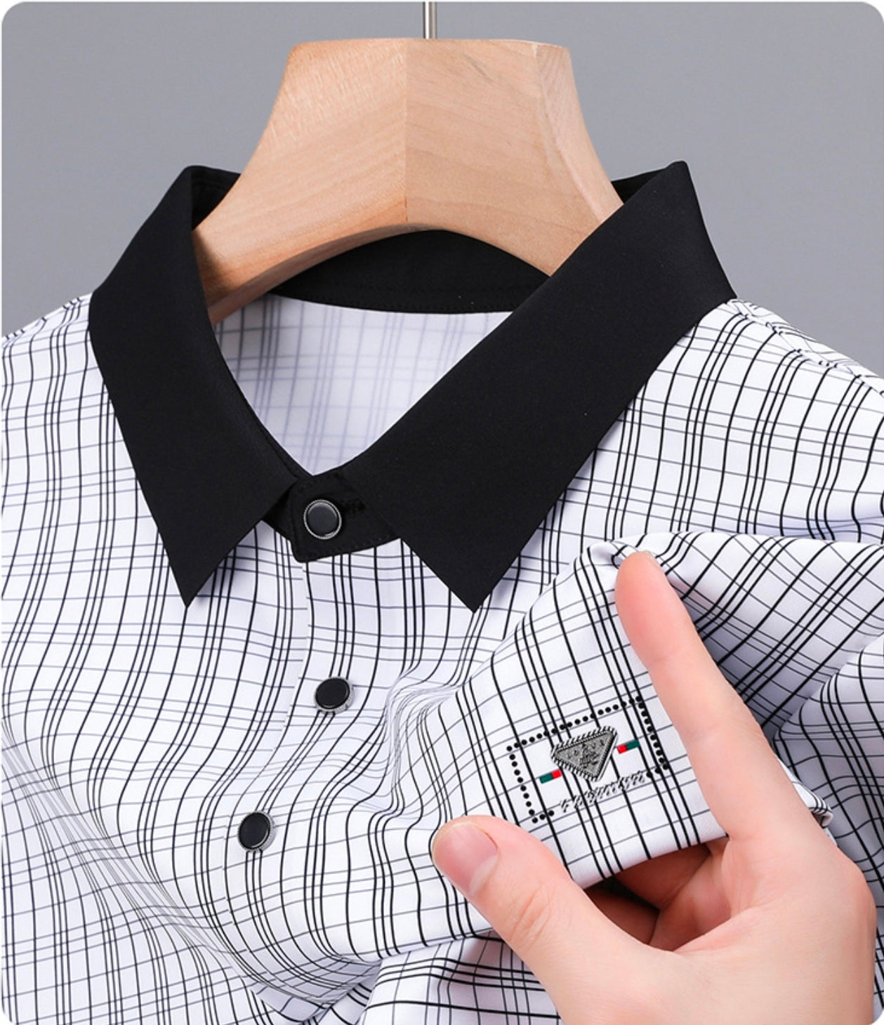 Goamen Classic White Matrix Polo T-Shirt