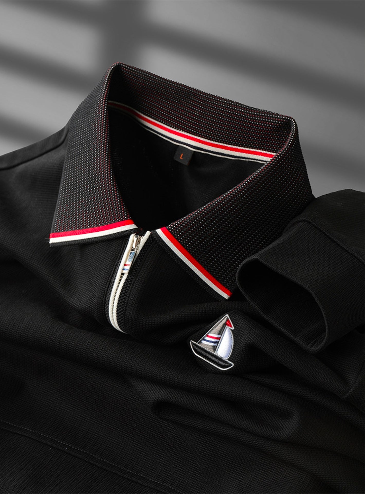 Goamen Voyager Elite Quarter-Zip Polo – Midnight Black