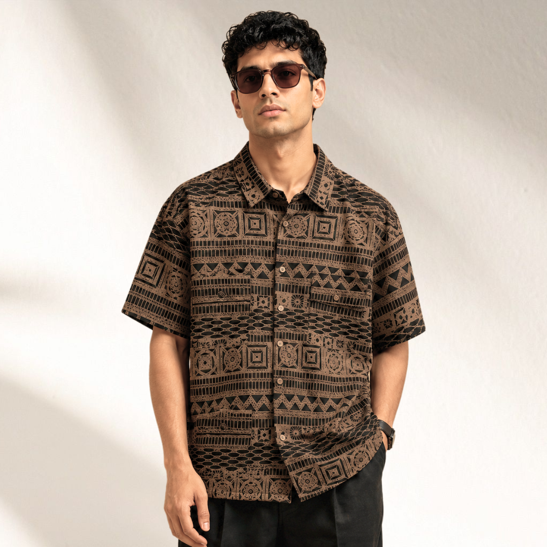 Goamen Tribal Heritage Printed Half Sleeve Shirt