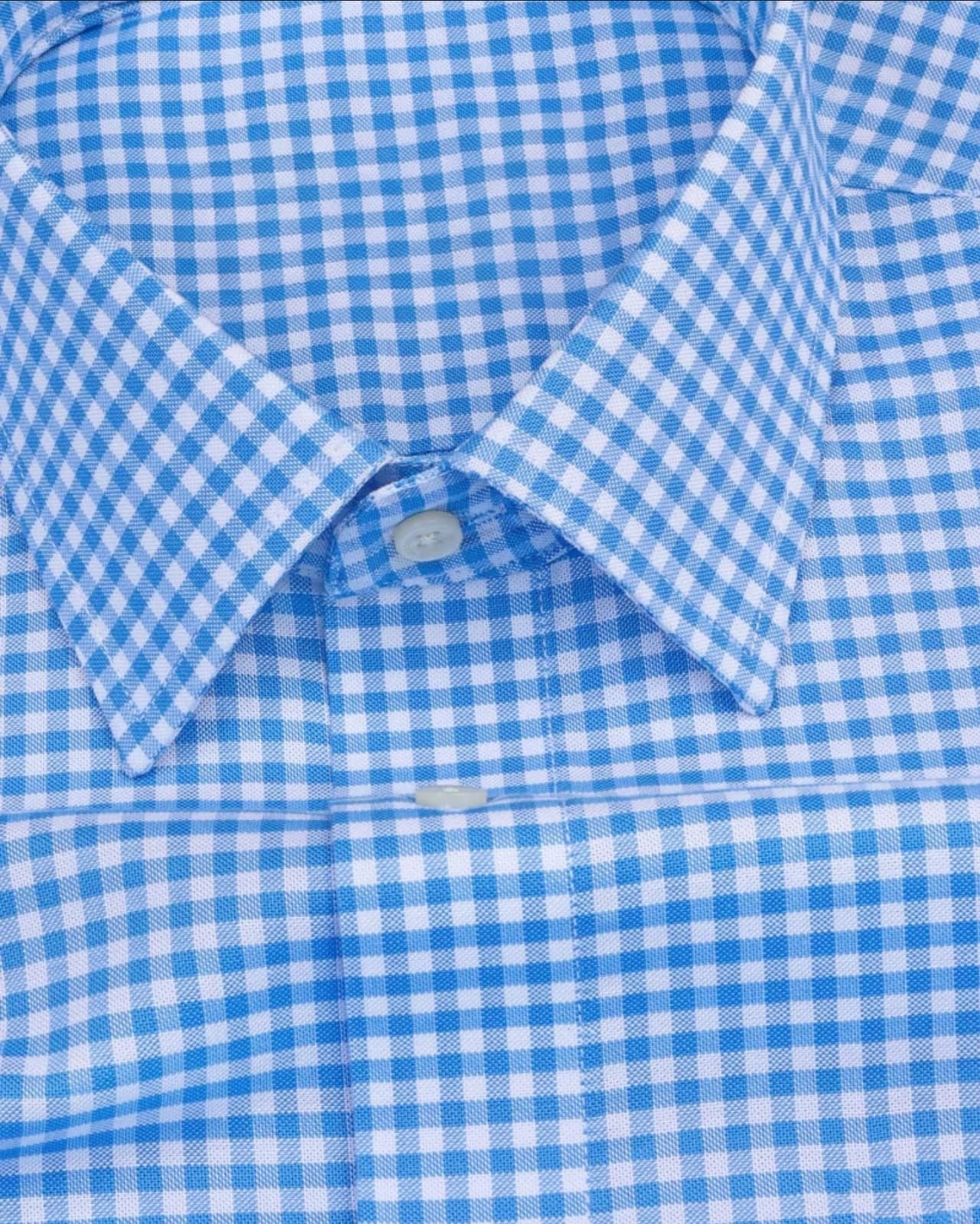 Men's Sky Blue Regular Fit Checks Full Sleeve Shirt - Goamen