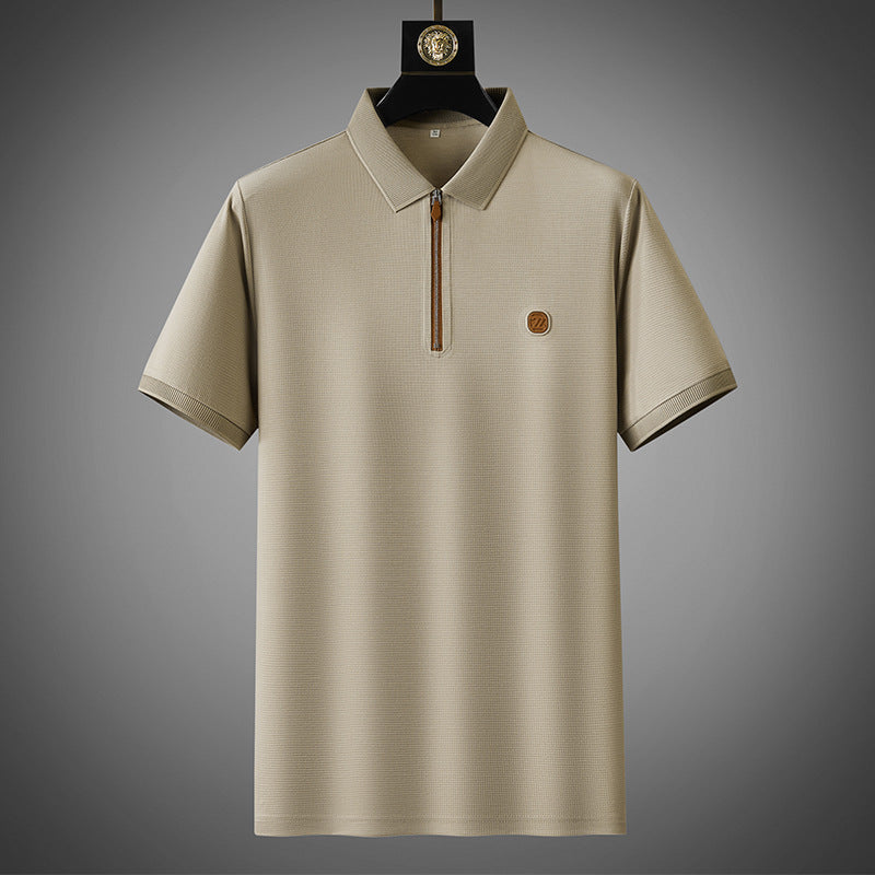 Men's Brown Soft Regular Fit Logo T-Shirt - Goamen