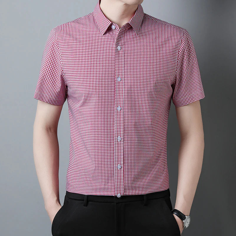 Checked Half Sleeve Mens Shirt - Goamen