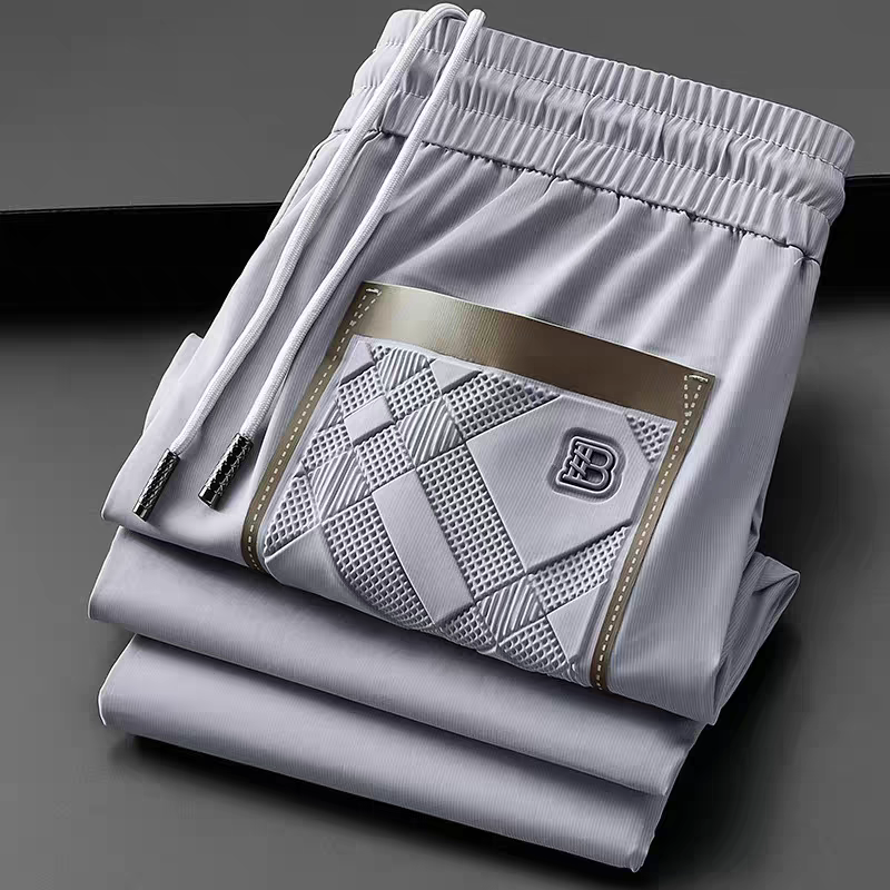 Goamen Premium Gray Embossed Pocket Joggers