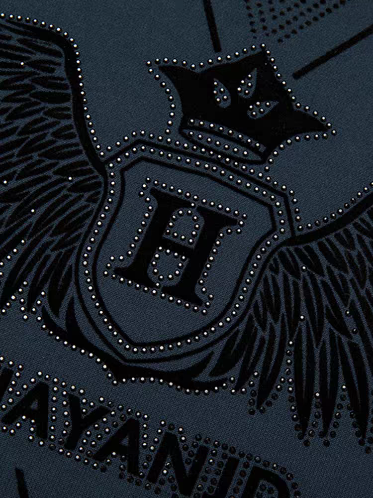 Royal Crest Embellished Printed T-Shirt