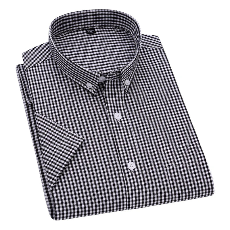 Checked Half Sleeve Mens Shirt - Goamen