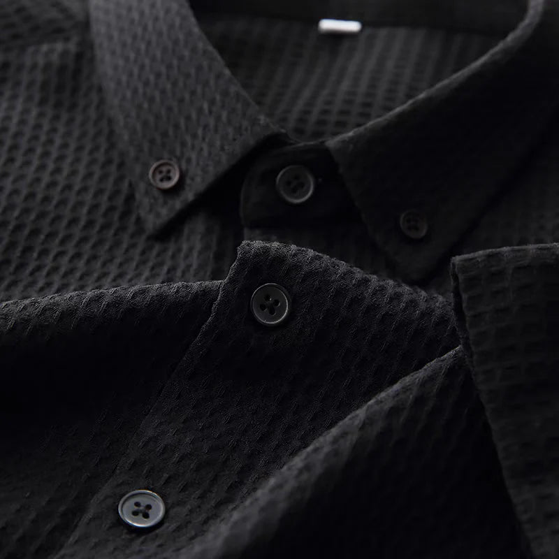 Men's Textured Half Sleeve Shirt - Goamen