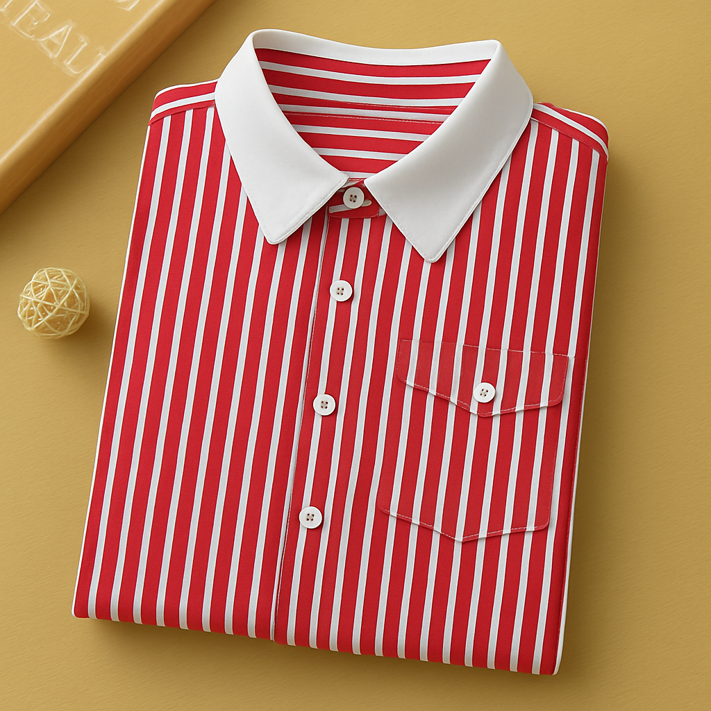 Men's Red Lining Regular Fit Shirt - Goamen