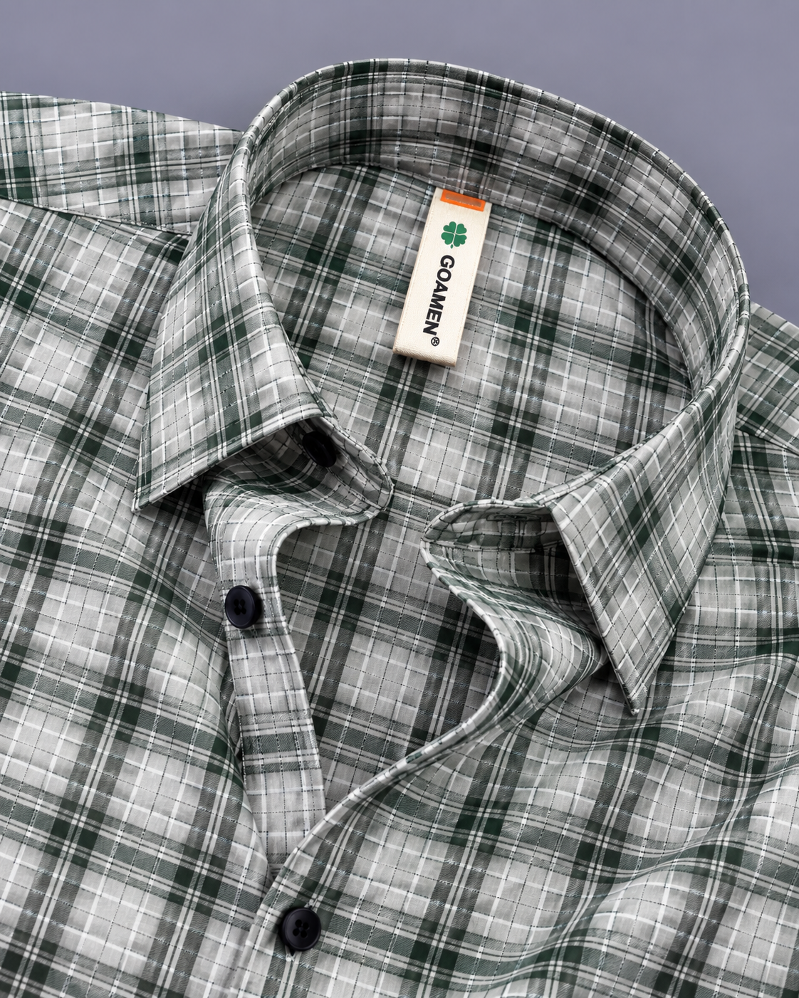 Men’s Forest Green Grey Checked Full Sleeve Shirt