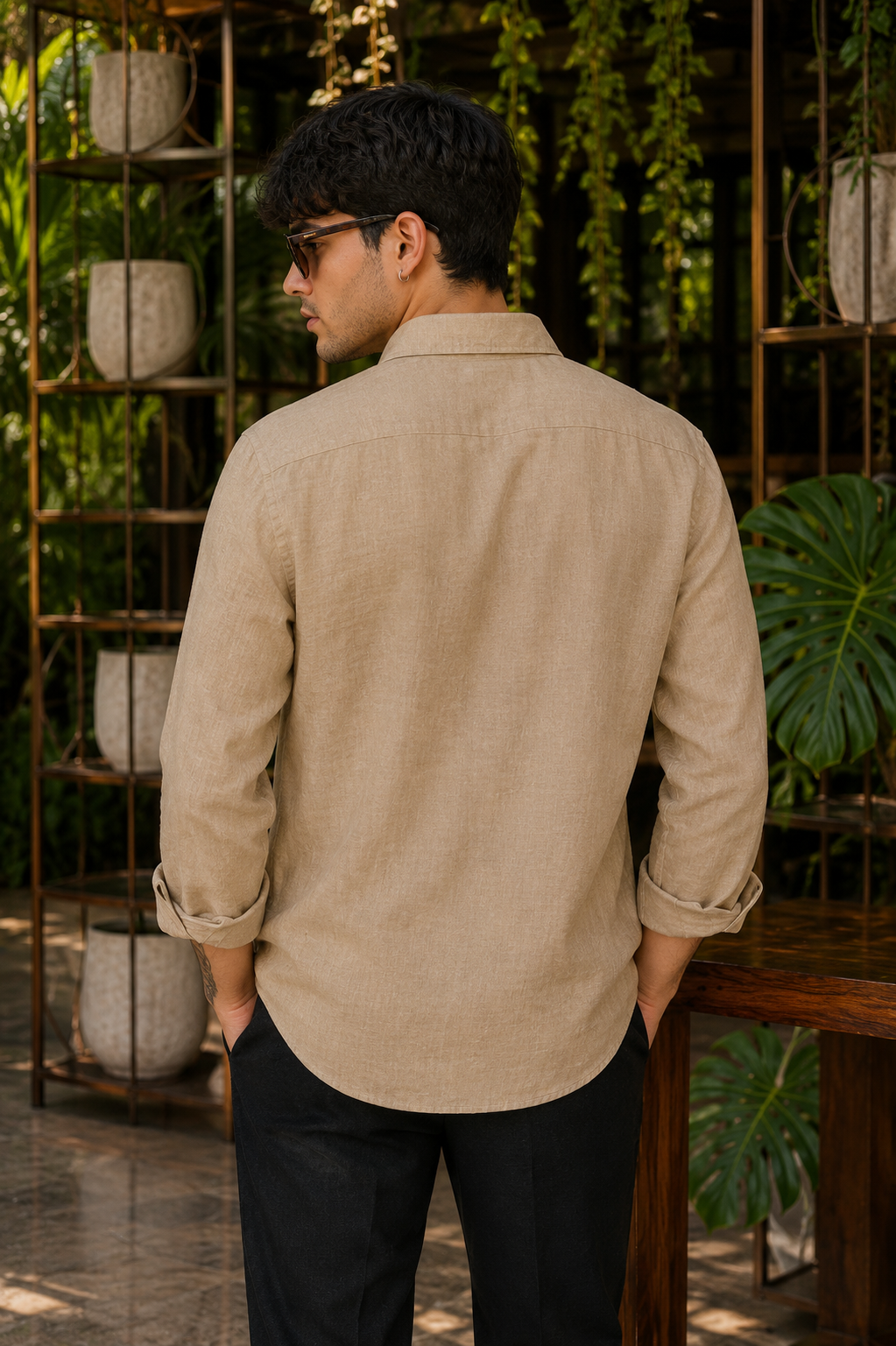 Riviera Urban Hummingbird Embroidered Shirt – Earth Brown