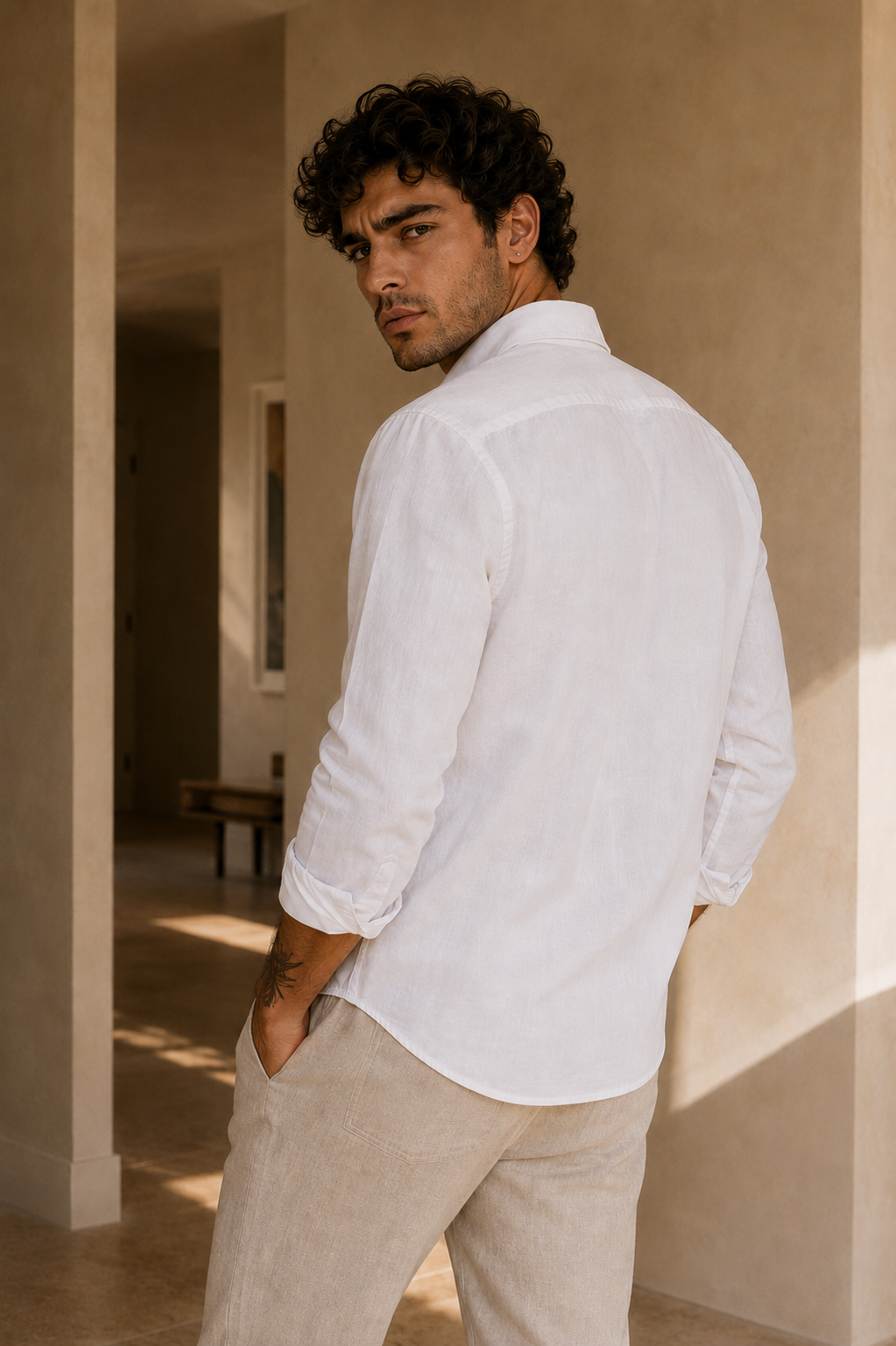 Goamen Riviera Sport Luxe “Overserved” Embroidered White Shirt
