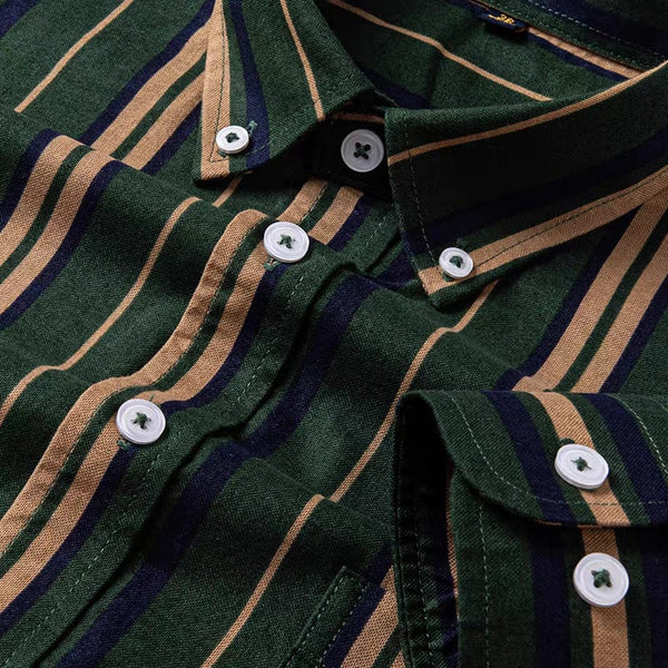Men's Striped Full Sleeve Shirt - Goamen