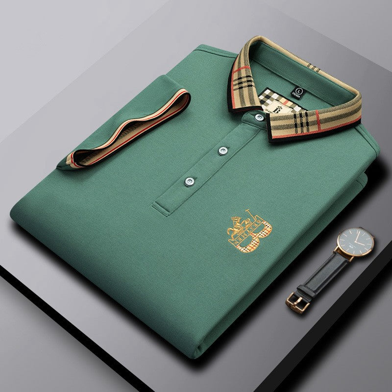 Green Decode Polo Neck T-Shirt for Men - Goamen