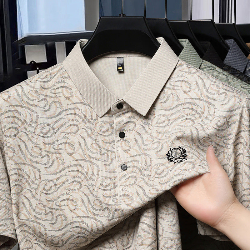 Goamen Textured Beige Polo T-Shirt – Elegant & Versatile Comfort