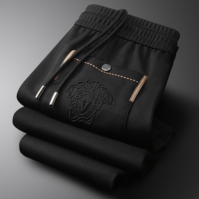 Men's Premium Black Textured Jogger Pants | Smart Casual Comfort