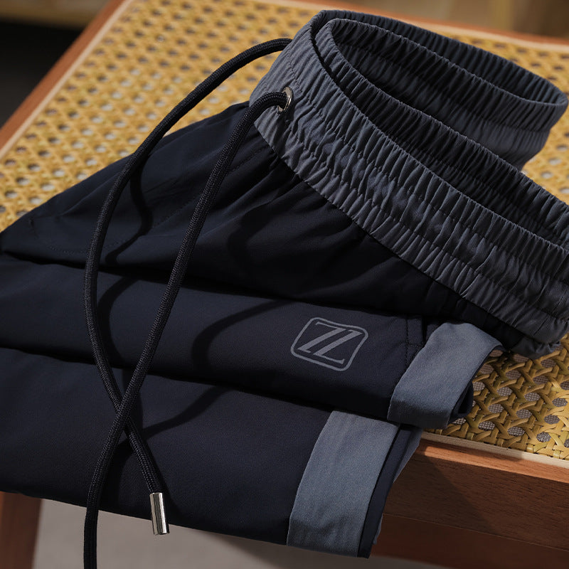 Goamen Navy & Grey Joggers – Premium Comfort in Dual-Tone Style