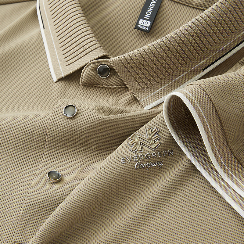 AeroFlex Brown Stitchless Polo T-Shirt - Goamen