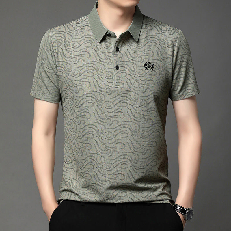 Goamen Textured Olive Polo T-Shirt – Smart Casual Comfort