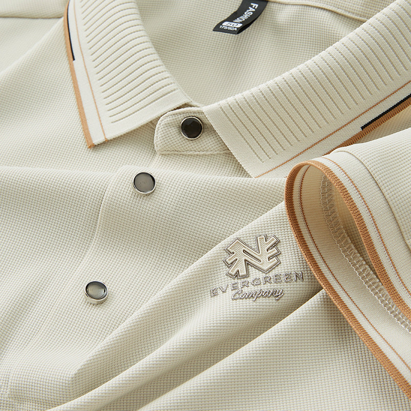 AeroFlex Light Brown Stitchless Polo T-Shirt - Goamen
