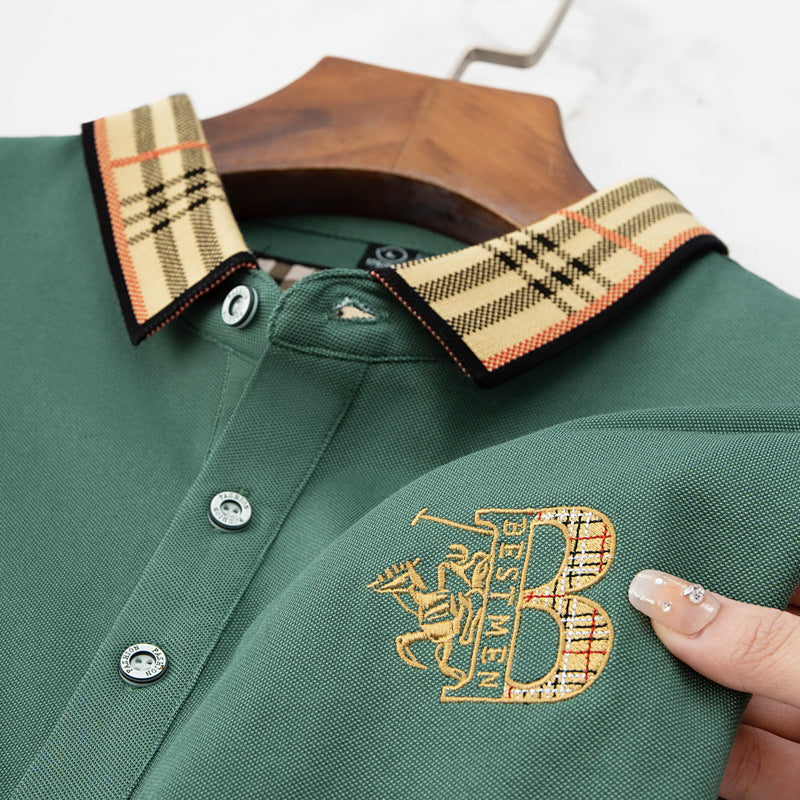 Green Decode Polo Neck T-Shirt for Men - Goamen