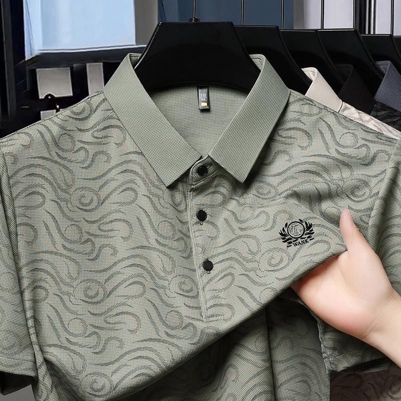 Goamen Textured Olive Polo T-Shirt – Smart Casual Comfort