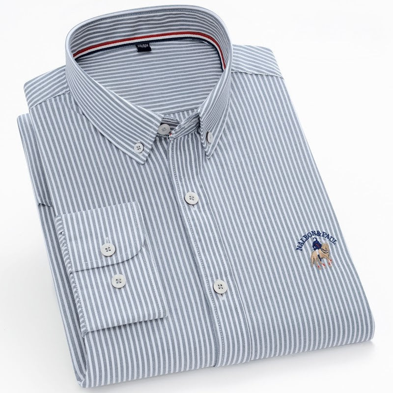 Men's classic Logo Gray Lining Half Sleeve Shirt - Goamen