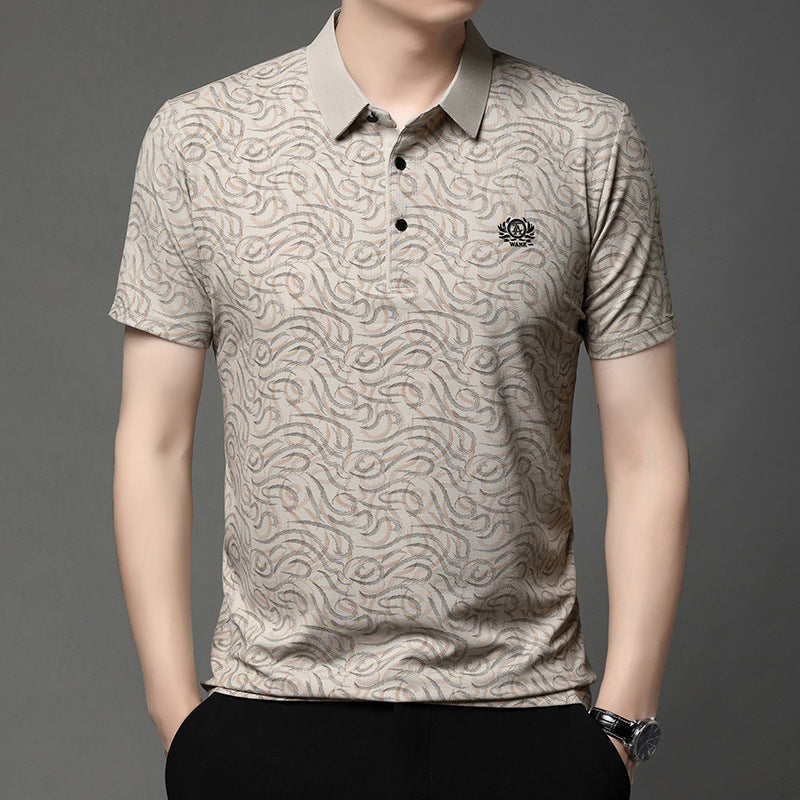 Goamen Textured Beige Polo T-Shirt – Elegant & Versatile Comfort