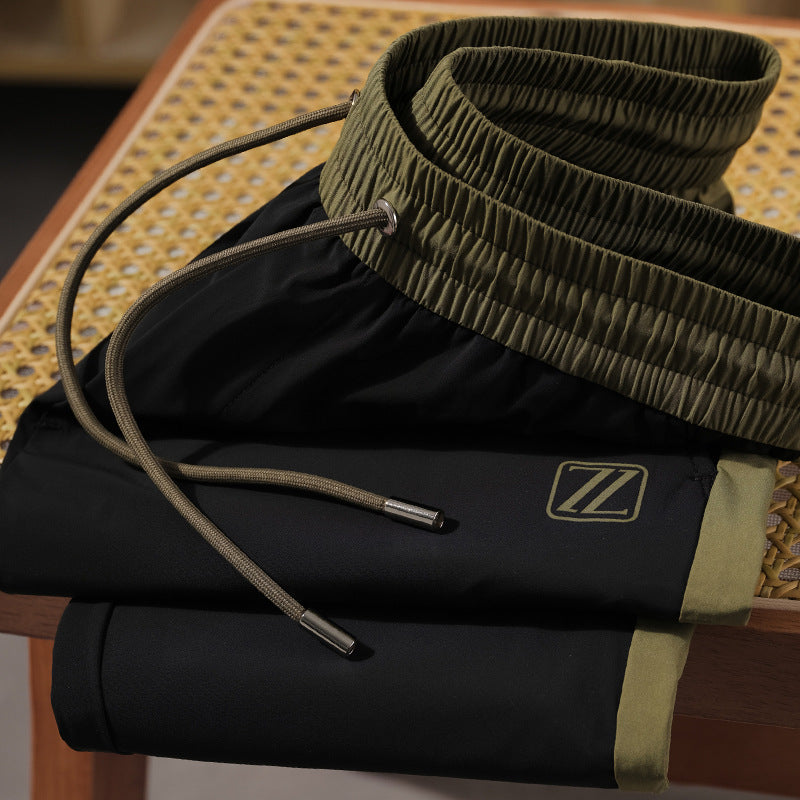 Goamen Black & Olive Joggers – Premium Comfort with Bold Contrast