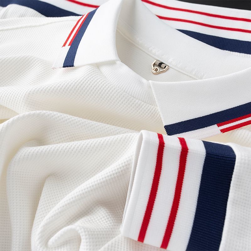 Men's White Imported Full Sleeve Polo T-Shirt - Goamen