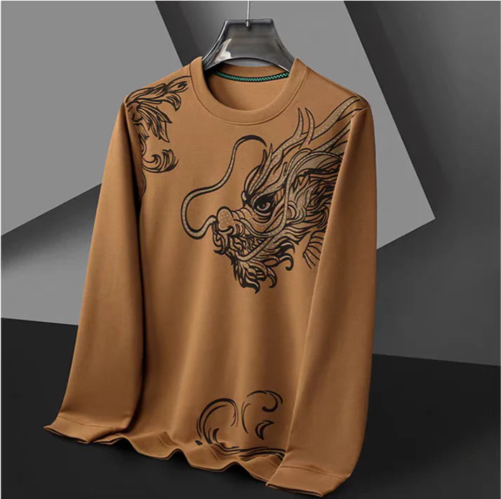 Imperial Dragon Embellished Full Sleeve T-Shirt