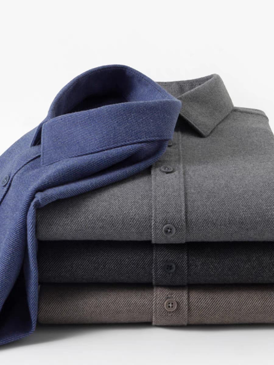 Men's Black Brushing Regular Fit Full Sleeve Shirt - Goamen