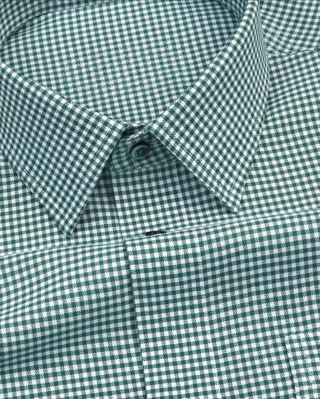 Men's Dark Green Regular Fit Checks Full Sleeve Shirt - Goamen