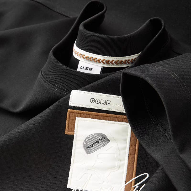 Men's Black Round Neck Half Sleeve T-Shirt - Goamen