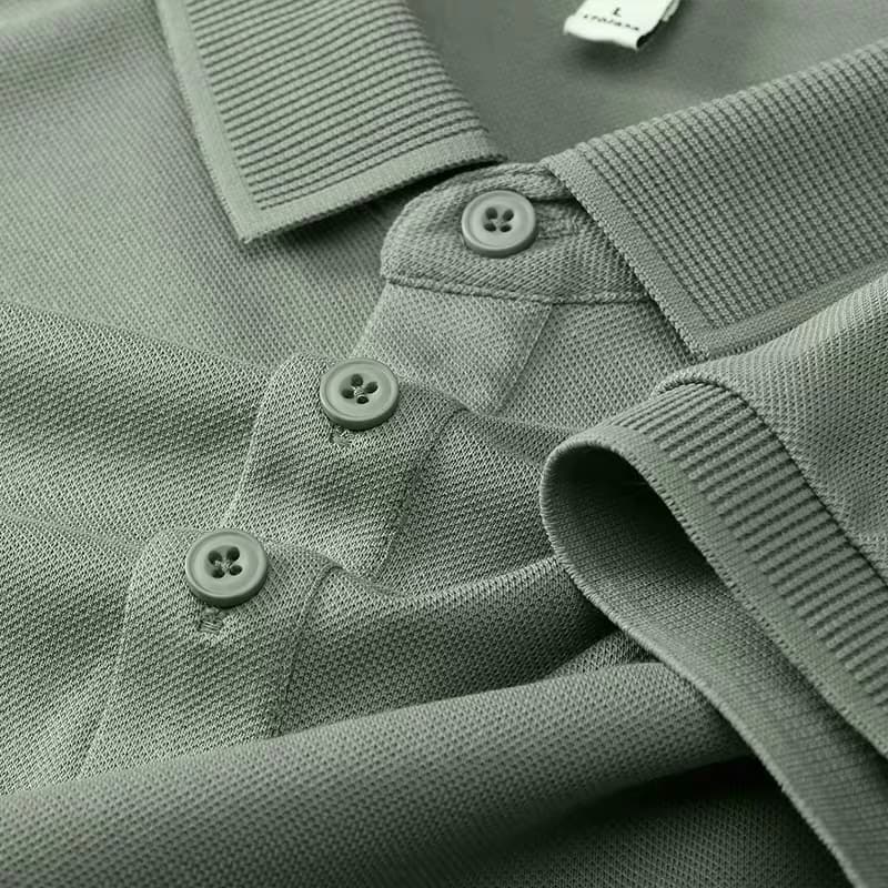 Men's Pista Green Saltbox Seamless Ribbed Polo T-Shirt - Goamen