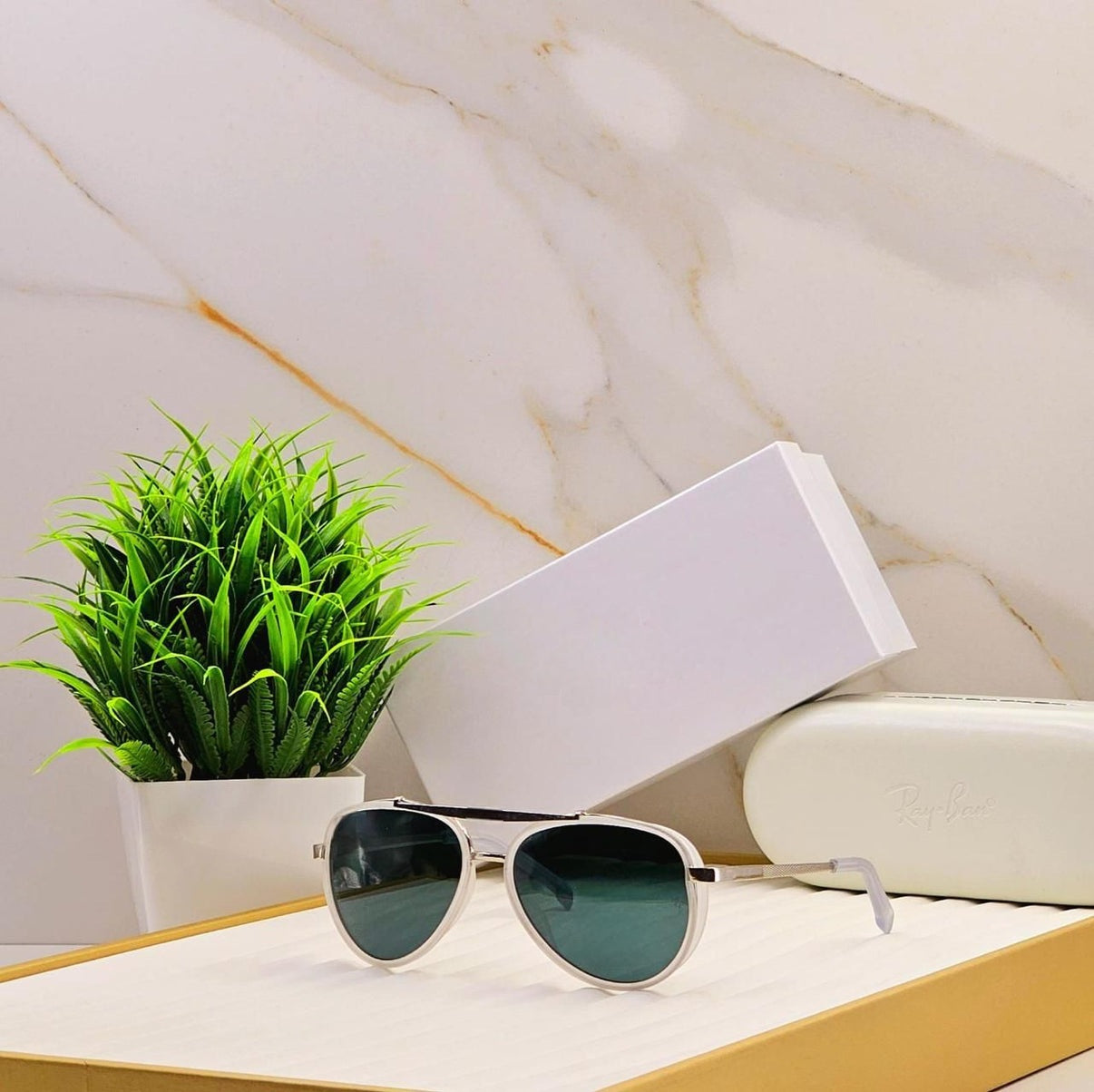 Unisex Oval Aviator Sunglasses - Goamen