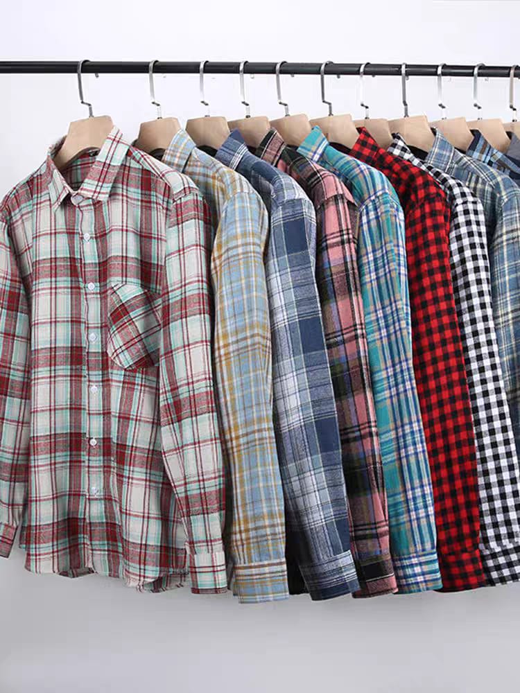 Men's Black Regular Fit Checks Full Sleeve Shirt - Goamen