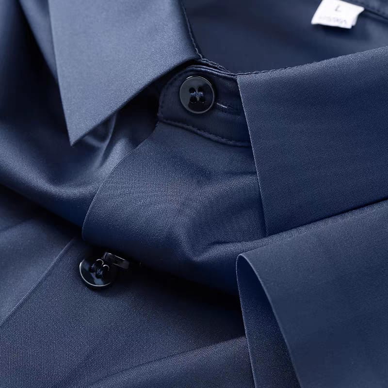 Men's Navy Shartin Half Sleeve Shirt - Goamen