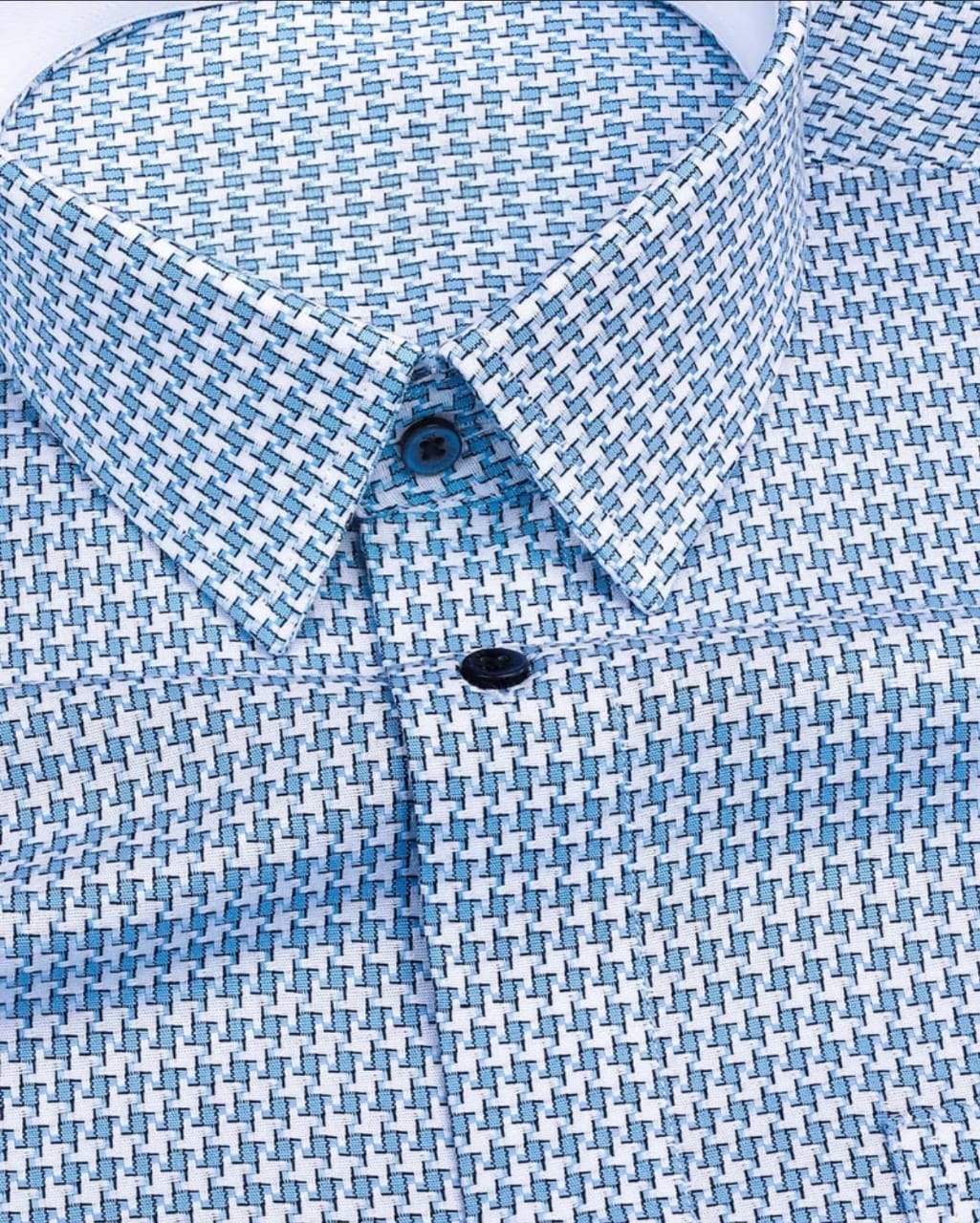 Men's Navy Regular Fit Pure Cotton Shirt - Goamen