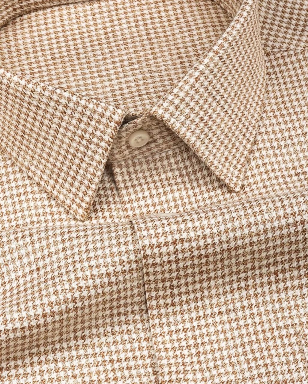 Men's Brown Regular Fit Pure Cotton Shirt - Goamen