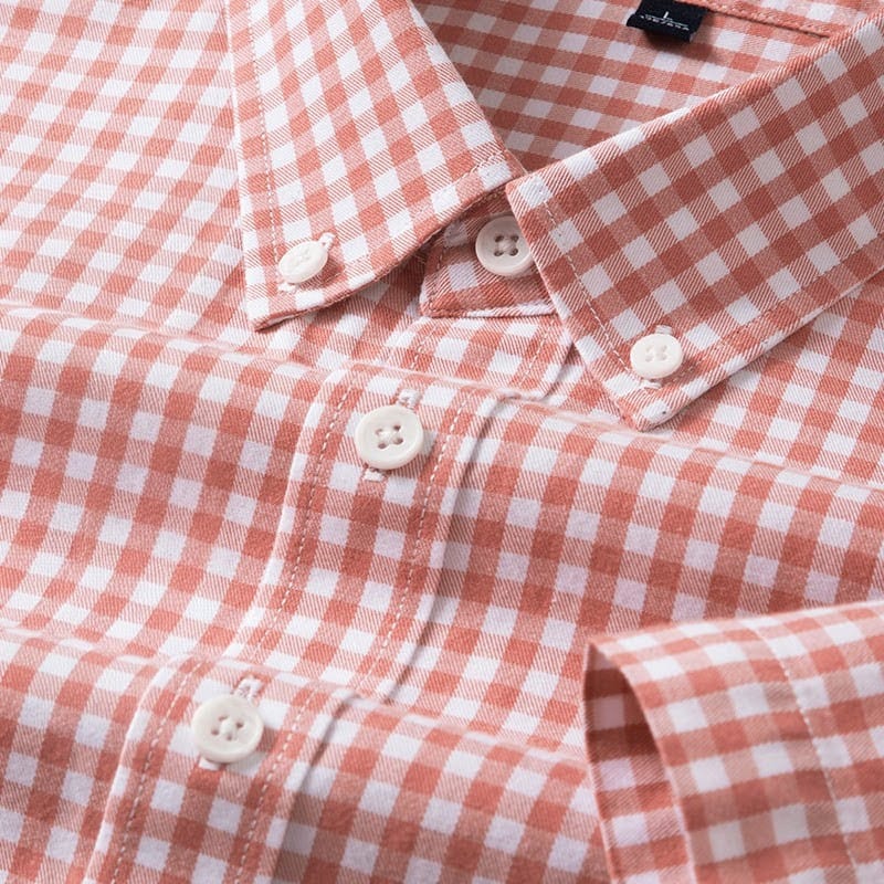 Men's Red Checked Regular Fit Half Sleeve Shirt - Goamen