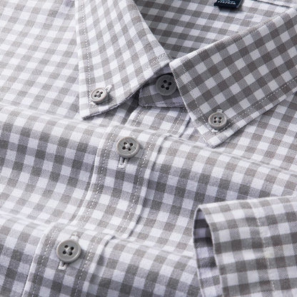Men's Black Checked Regular Fit Half Sleeve Shirt - Goamen