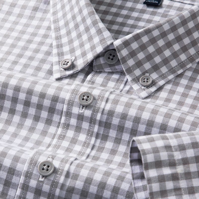 Men's Black Checked Regular Fit Half Sleeve Shirt - Goamen