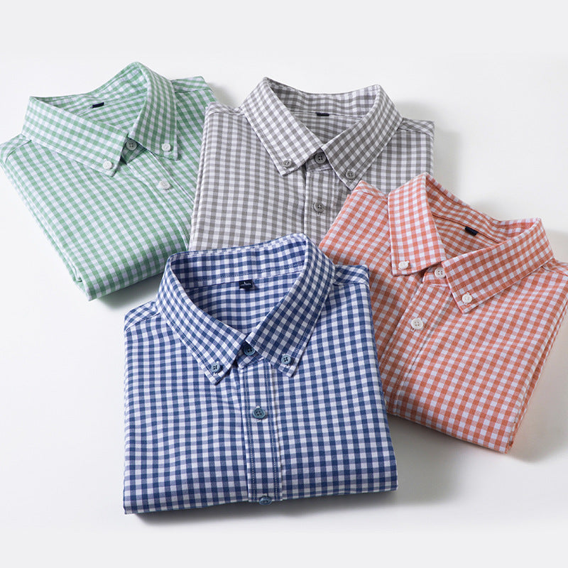 Men's Black Checked Regular Fit Half Sleeve Shirt - Goamen