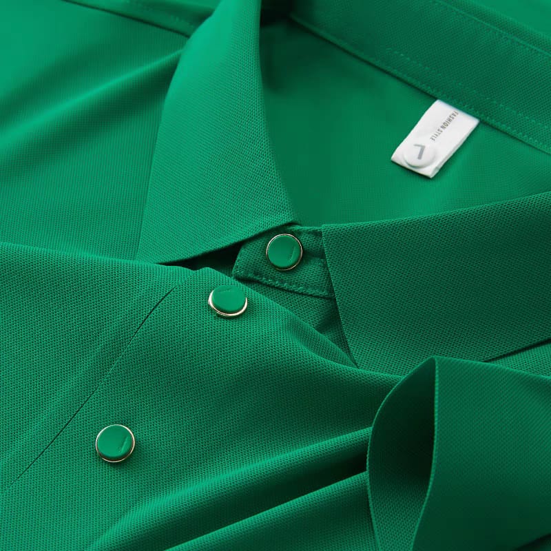 Self Dark Green Stitchless Half Sleeve Polo T-shirt - Goamen