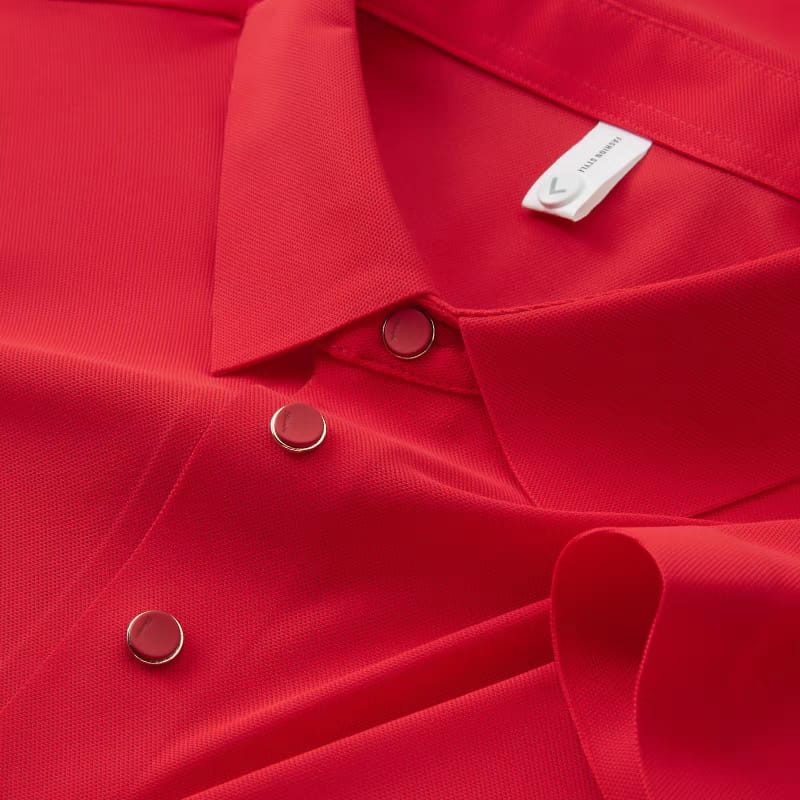 Men's Soft Red Stitchless Half Sleeve Polo T-shirt - Goamen